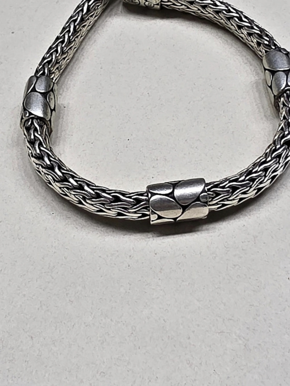 John Hardy Kali Pebble Station Bracelet Silver